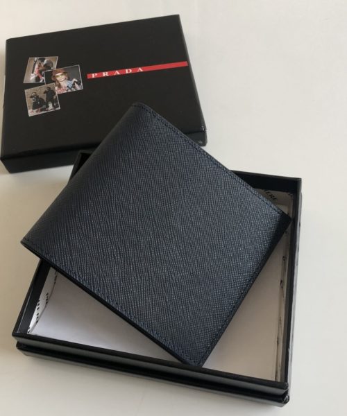 1:1 Replica Prada Saffiano Wallet Black For Women, Women's Wallets 4.5in/11cm