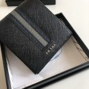 1:1 Replica Prada Saffiano Wallet Black For Women, Women's Wallets 4.5in/11cm