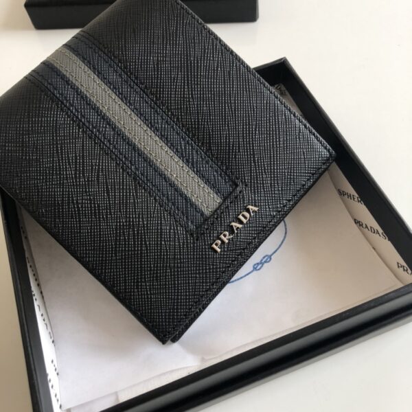 Prada Saffiano Wallet Black For Women, Women's Wallets 4.5in/11cm