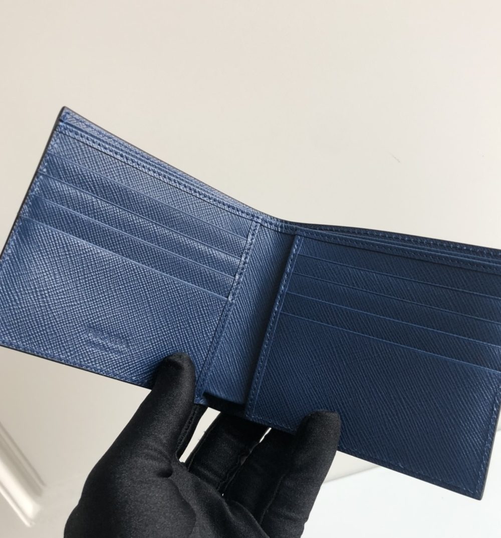 1:1 Replica Prada Saffiano Wallet Black For Women, Women's Wallets 4.5in/11cm