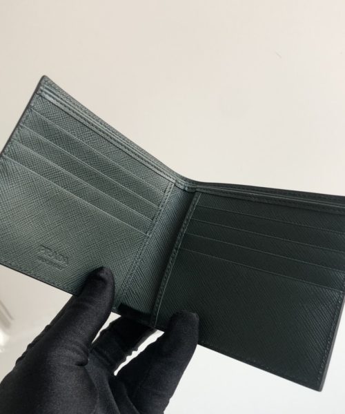 1:1 Replica Prada Saffiano Wallet Black For Women, Women's Wallets 4.5in/11cm