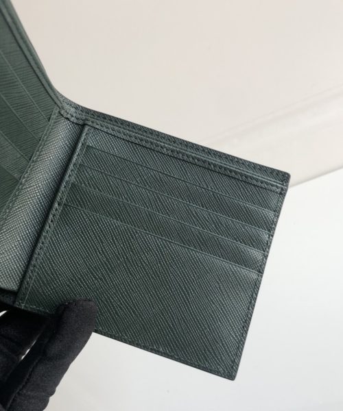 1:1 Replica Prada Saffiano Wallet Black For Women, Women's Wallets 4.5in/11cm