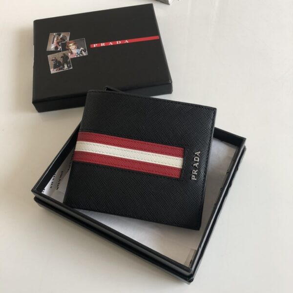 Prada Saffiano Wallet Black For Women, Women's Wallets 4.5in/11cm