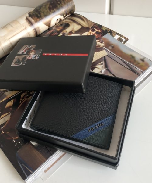 1:1 Replica Prada Saffiano Wallet Black For Women, Women's Wallets 4.5in/11cm