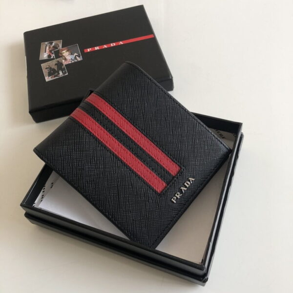 Prada Saffiano Wallet Black For Women, Women's Wallets 4.5in/11cm