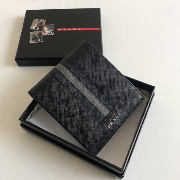 Prada Saffiano Wallet Black For Women, Women's Wallets 4.5in/11cm