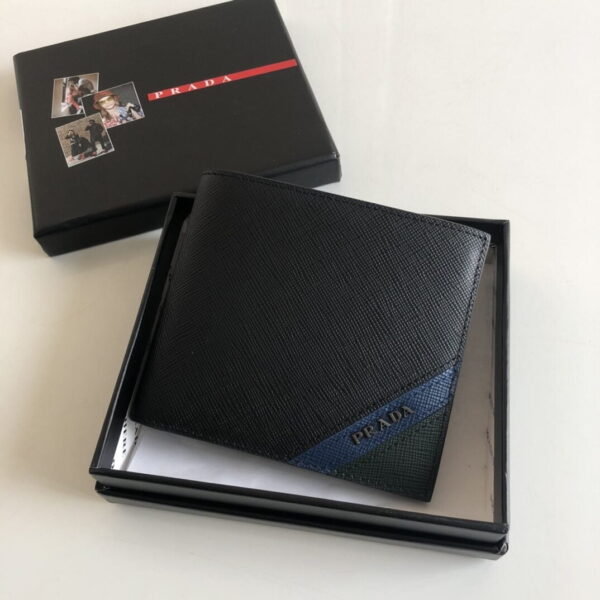Prada Saffiano Wallet Black For Women, Women's Wallets 4.5in/11cm