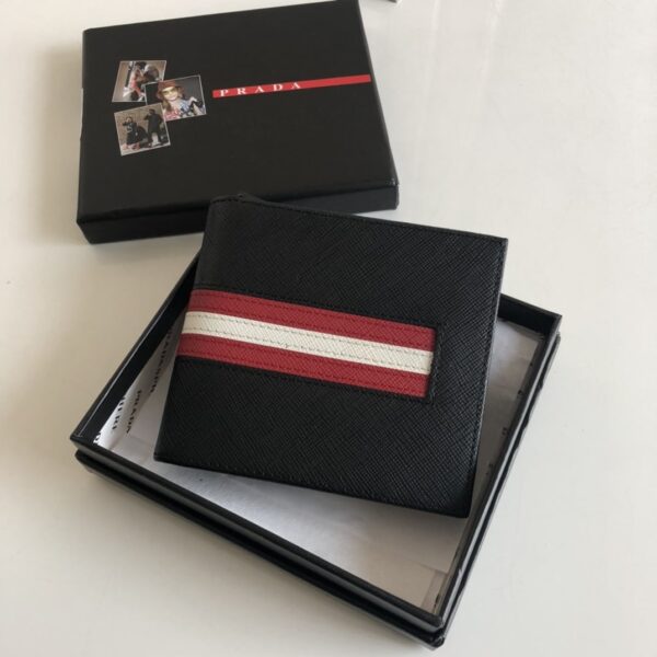 Prada Saffiano Wallet Black For Women, Women's Wallets 4.5in/11cm