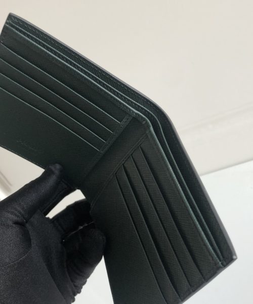 1:1 Replica Prada Saffiano Wallet Black For Women, Women's Wallets 4.5in/11cm