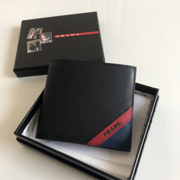 Prada Saffiano Wallet Black For Women, Women's Wallets 4.5in/11cm