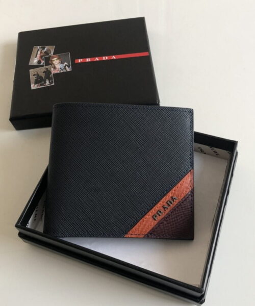 Prada Saffiano Wallet Black For Women, Women's Wallets 4.5in/11cm