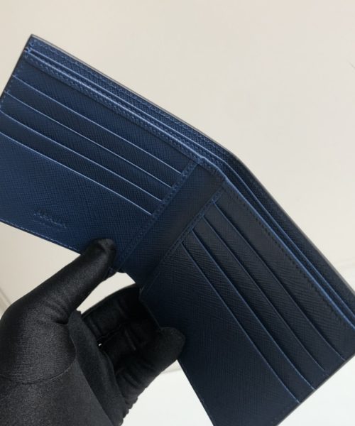 1:1 Replica Prada Saffiano Wallet Black For Women, Women's Wallets 4.5in/11cm