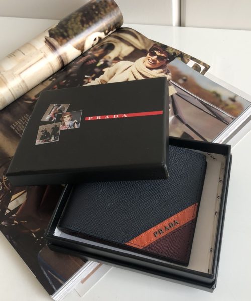 1:1 Replica Prada Saffiano Wallet Black For Women, Women's Wallets 4.5in/11cm