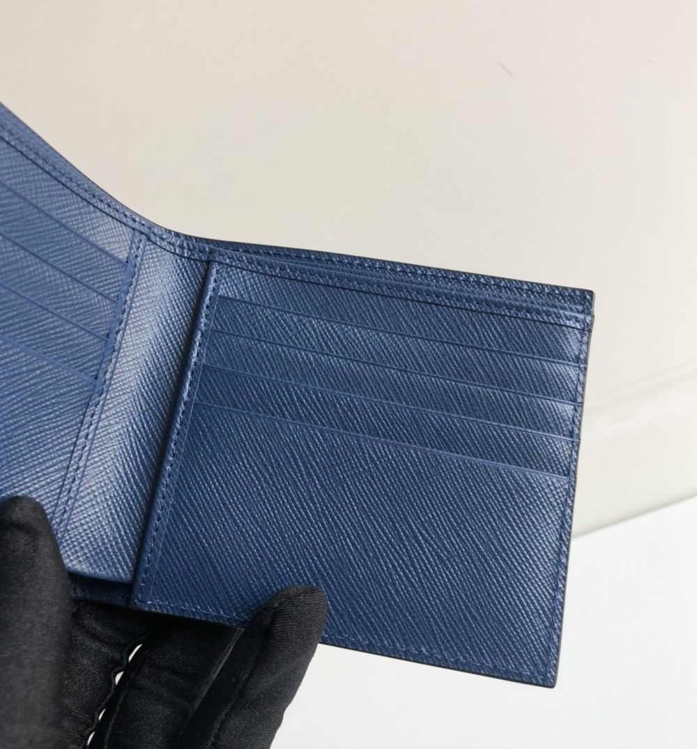 1:1 Replica Prada Saffiano Wallet Black For Women, Women's Wallets 4.5in/11cm