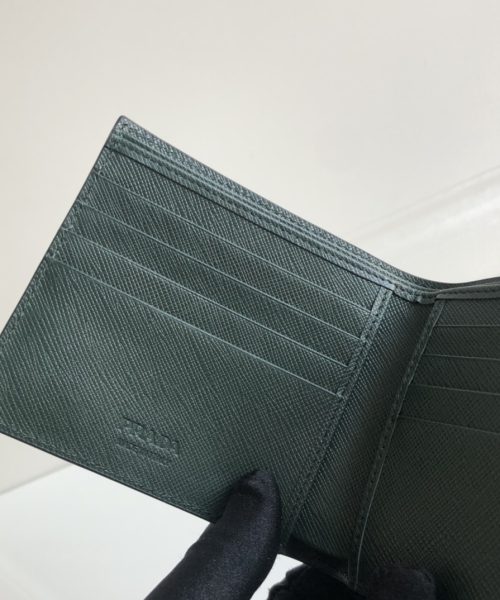 1:1 Replica Prada Saffiano Wallet Black For Women, Women's Wallets 4.5in/11cm