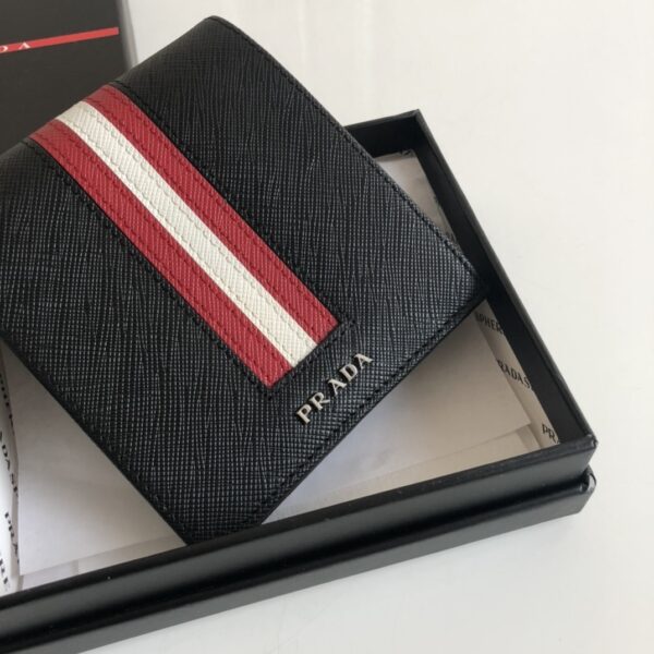 Prada Saffiano Wallet Black For Women, Women's Wallets 4.5in/11cm
