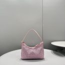 Prada Satin Mini-Bag With Crystals Silver For Women, Women's Bags 8.6in/22cm