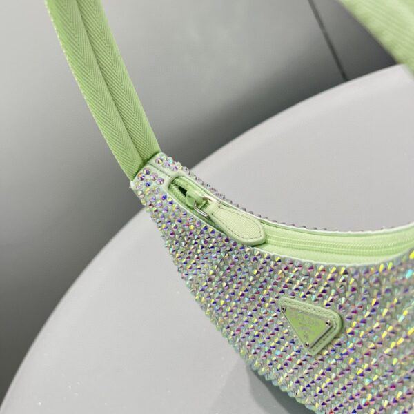 Prada Satin Mini-Bag With Crystals Silver/Gold For Women, Women's Bags 8.6in/22cm