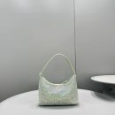 Prada Satin Mini-Bag With Crystals Silver/Gold For Women, Women's Bags 8.6in/22cm