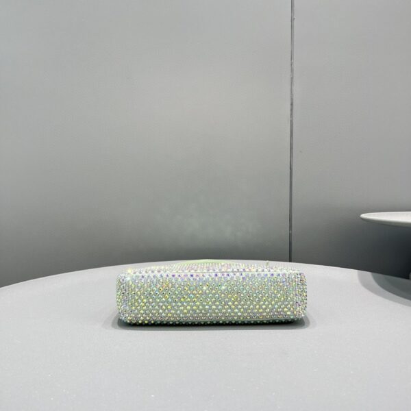 Prada Satin Mini-Bag With Crystals Silver/Gold For Women, Women's Bags 8.6in/22cm