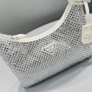 Prada Satin Mini-Bag With Crystals White For Women, Women's Bags 8.6in/22cm 1BC515_2AWL_F0009_V_OOO
