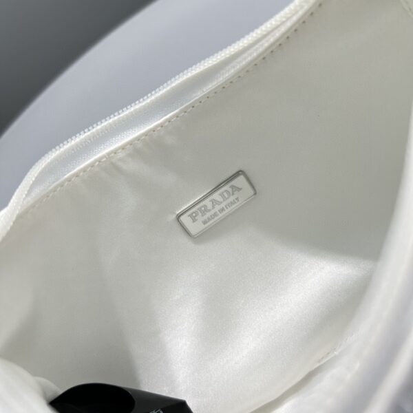 Prada Satin Mini-Bag With Crystals White For Women, Women's Bags 8.6in/22cm 1BC515_2AWL_F0009_V_OOO