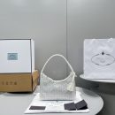 Prada Satin Mini-Bag With Crystals White For Women, Women's Bags 8.6in/22cm 1BC515_2AWL_F0009_V_OOO