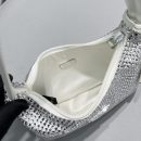 Prada Satin Mini-Bag With Crystals White For Women, Women's Bags 8.6in/22cm 1BC515_2AWL_F0009_V_OOO