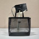 Prada Sequined Mesh Tote Bag Black For Women, Women's Bags 14.1in/36cm