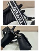 Prada Shoulder Bag Black For Women, Women's Bags 9in/23cm 1BD314_2DKV_F0002_V_3OO
