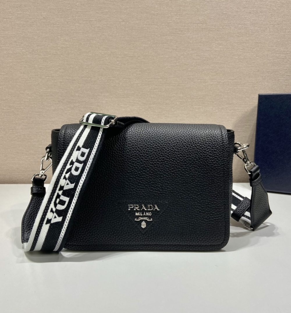 Prada Shoulder Bag Black For Women, Women's Bags 9in/23cm 1BD314_2DKV_F0002_V_3OO