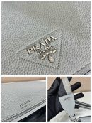 Prada Shoulder Bag Grey For Women, Women's Bags 9in/23cm 1BD314_2DKV_F010I_V_3OO