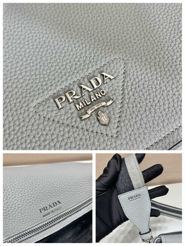 Prada Shoulder Bag Grey For Women, Women's Bags 9in/23cm 1BD314_2DKV_F010I_V_3OO