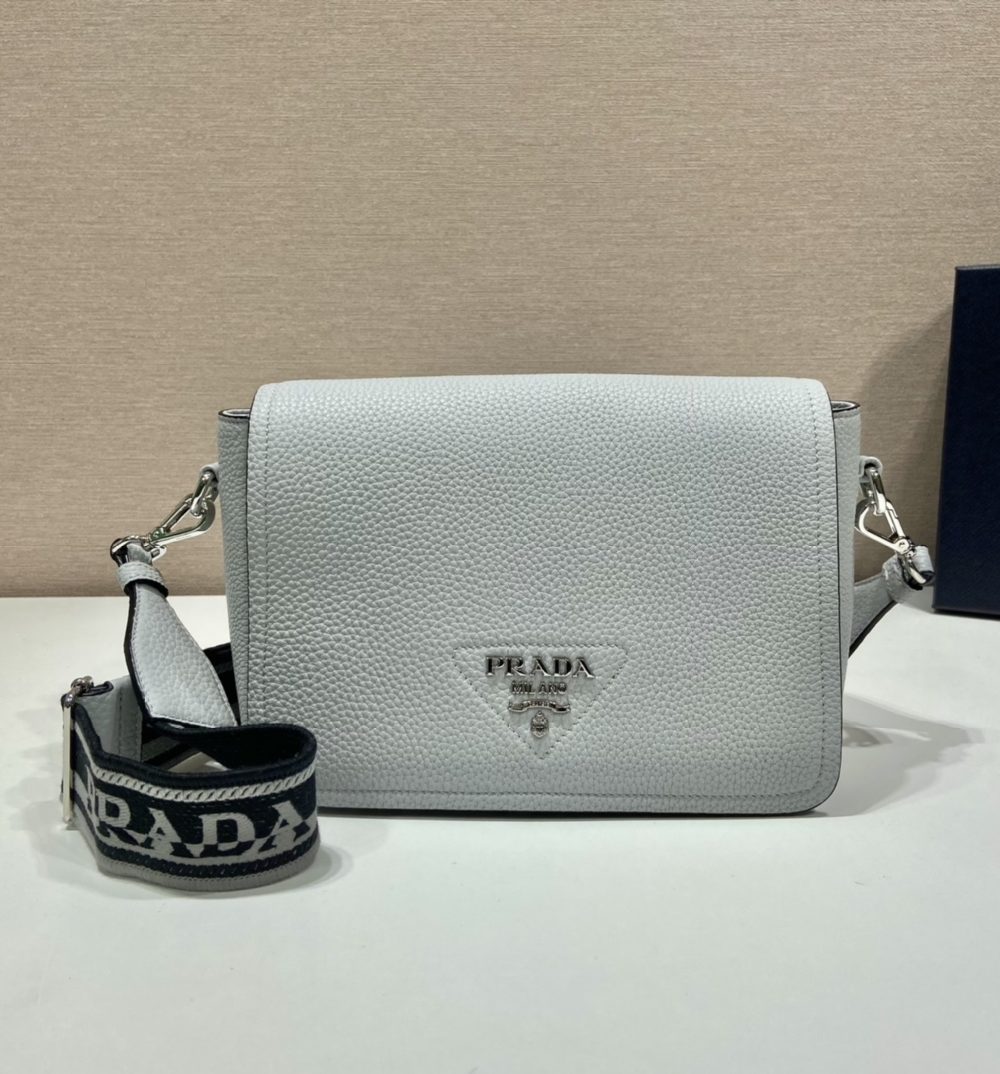 Prada Shoulder Bag Grey For Women, Women's Bags 9in/23cm 1BD314_2DKV_F010I_V_3OO