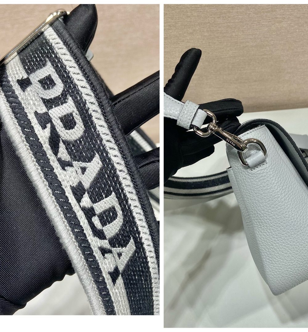 Prada Shoulder Bag Grey For Women, Women's Bags 9in/23cm 1BD314_2DKV_F010I_V_3OO