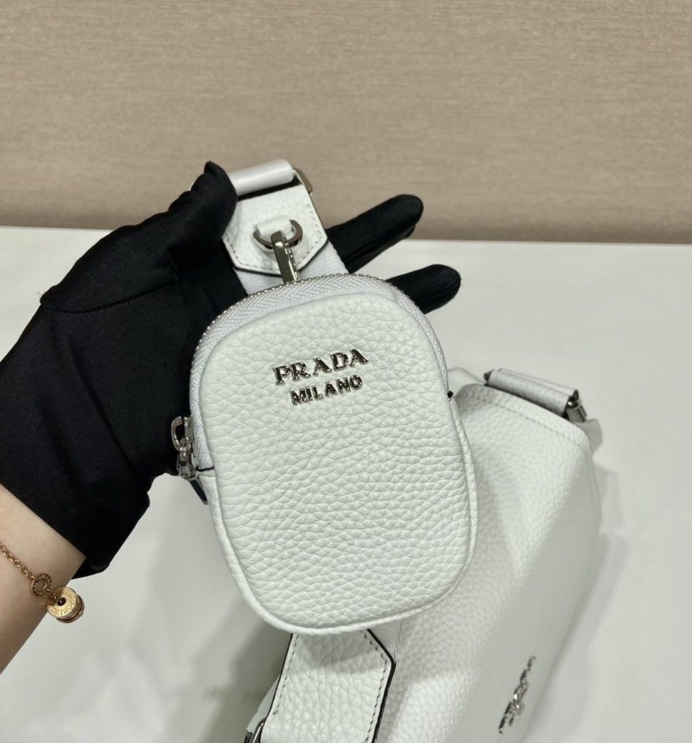 Prada Shoulder Bag White For Women, Women's Bags 8.6in/22cm