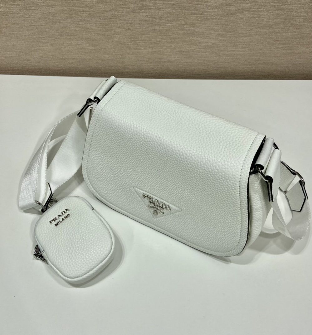 Prada Shoulder Bag White For Women, Women's Bags 8.6in/22cm