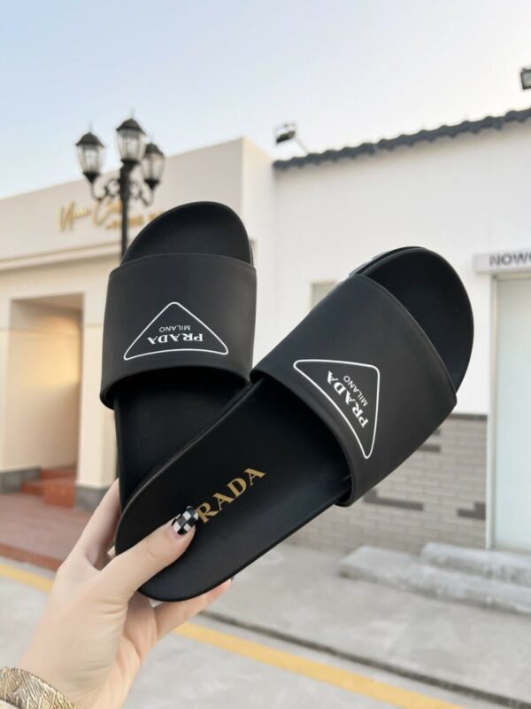Prada Slide Sandals Black For Women 1.4in/35mm PRD 2X3060_A21_F0002