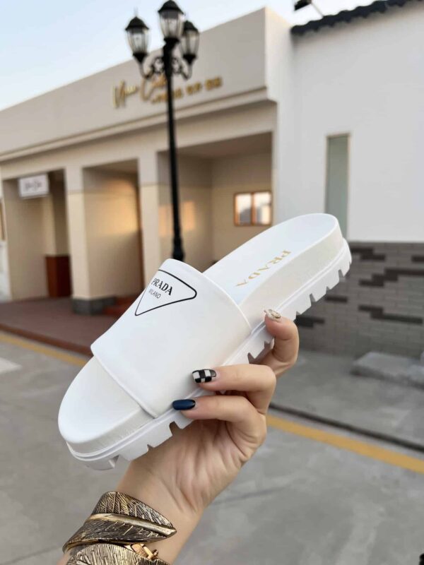 Prada Slide Sandals White For Women 1.4in/35mm PRD 2X3060_A21_F0009