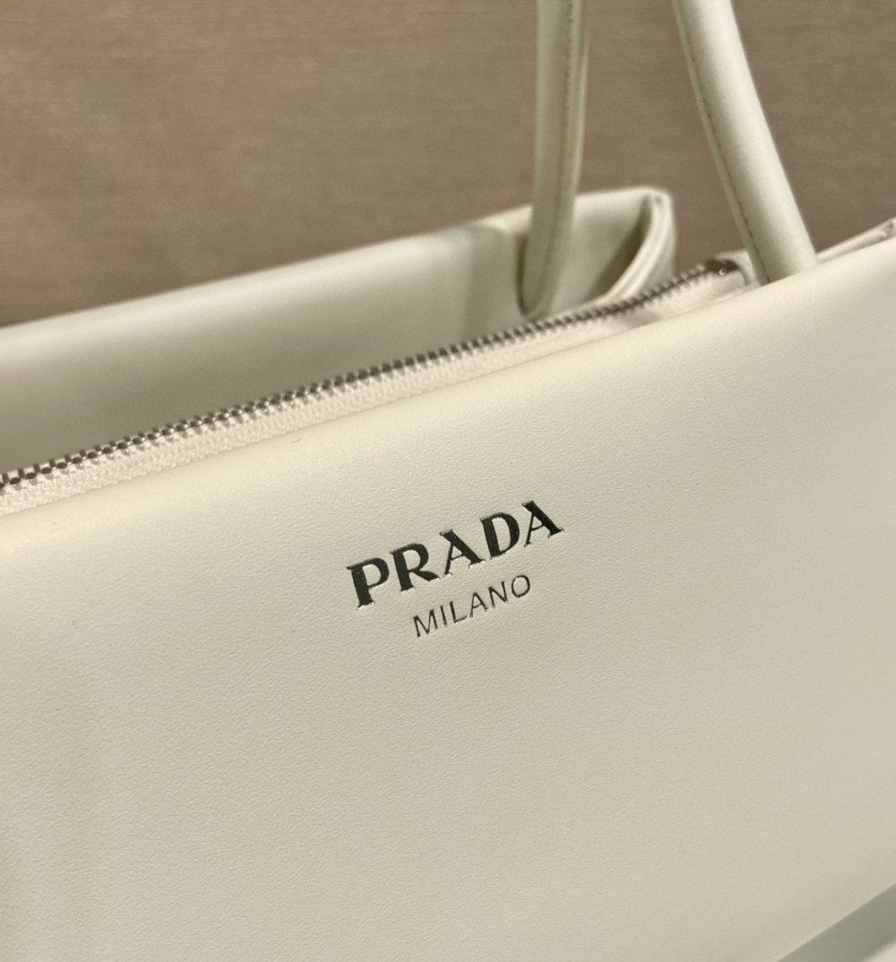 Prada Small Bag White For Women, Women's Bags 9.8in/25cm 1BA368_2DDJ_F0009_V_OOO