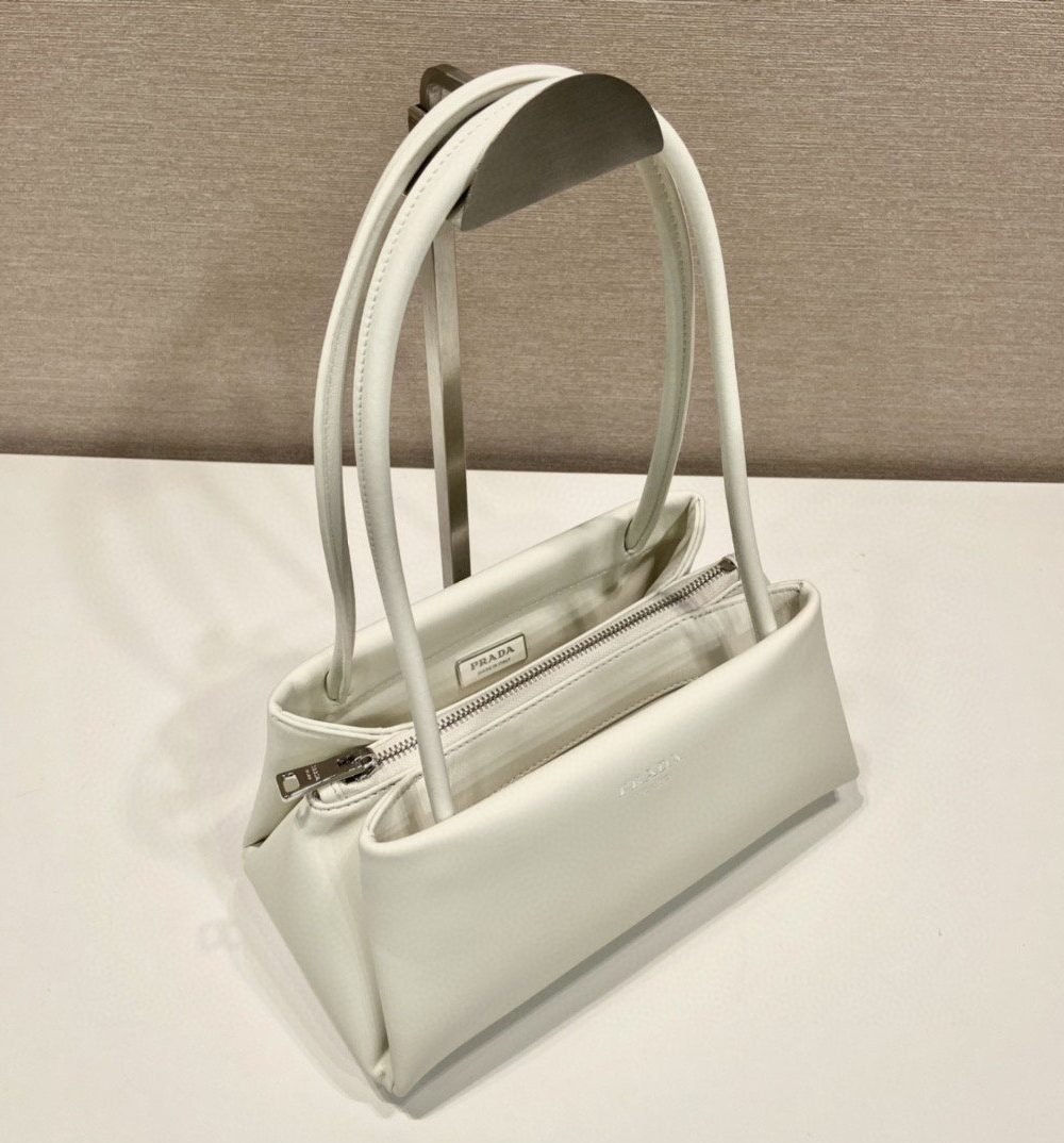 Prada Small Bag White For Women, Women's Bags 9.8in/25cm 1BA368_2DDJ_F0009_V_OOO