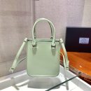 Prada Small Brushed Tote Green For Women, Women's Bags 6.9in/18cm