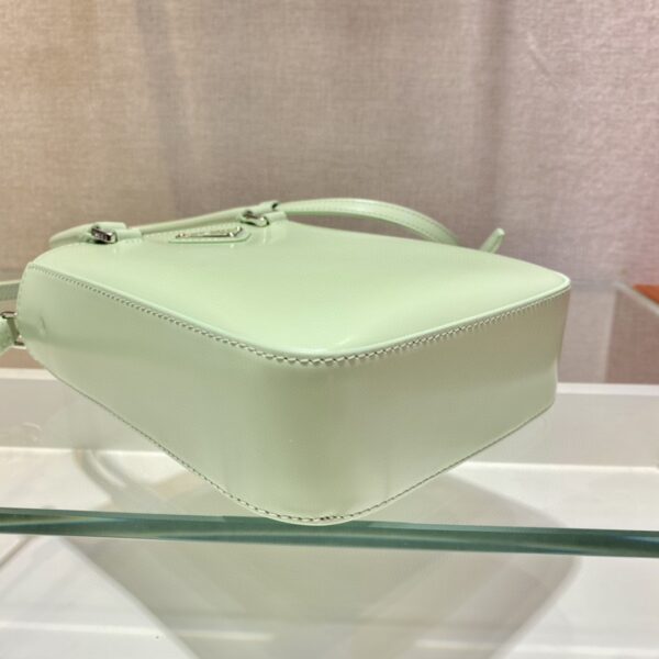 Prada Small Brushed Tote Green For Women, Women's Bags 6.9in/18cm