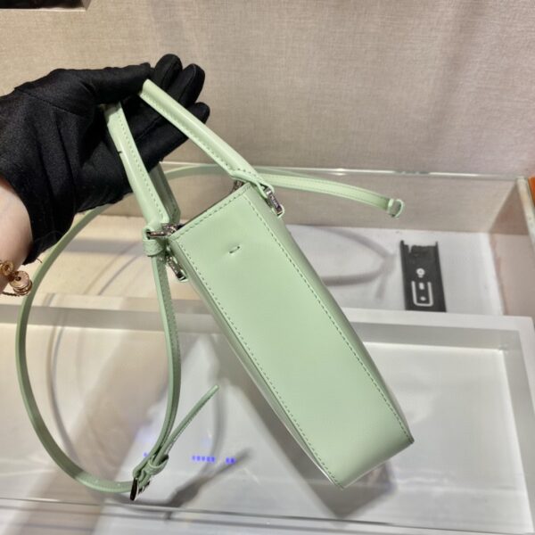 Prada Small Brushed Tote Green For Women, Women's Bags 6.9in/18cm