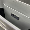 Prada Small Brushed Tote Grey For Women, Women's Bags 6.9in/18cm