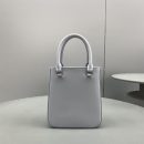 Prada Small Brushed Tote Grey For Women, Women's Bags 6.9in/18cm