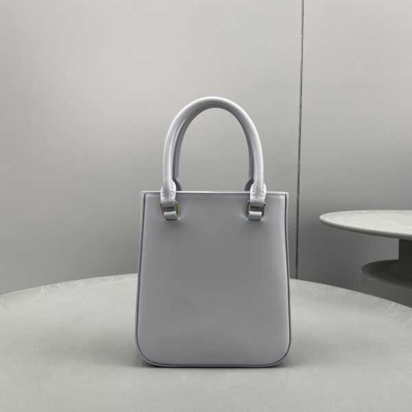 Prada Small Brushed Tote Grey For Women, Women's Bags 6.9in/18cm
