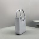 Prada Small Brushed Tote Grey For Women, Women's Bags 6.9in/18cm