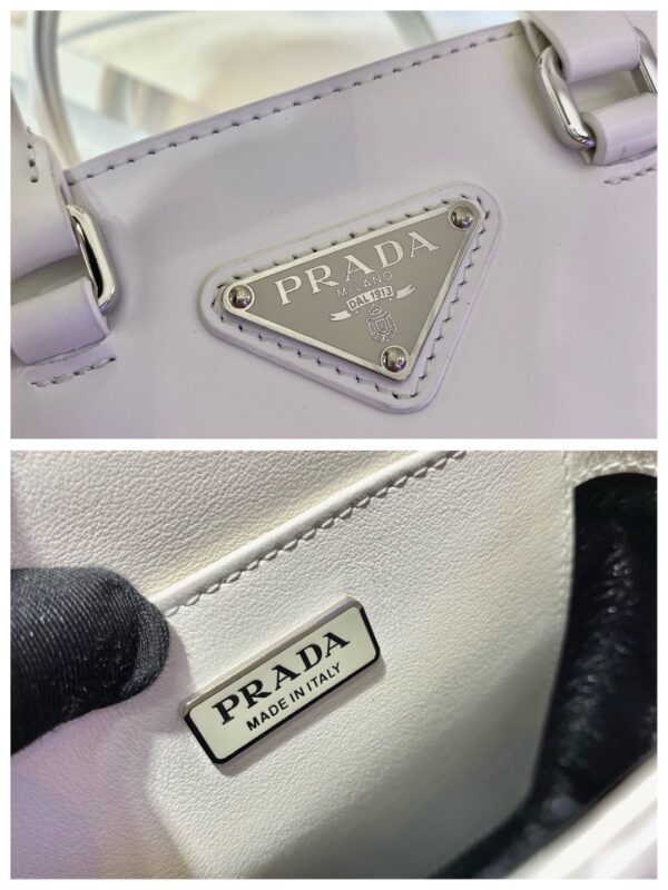 Prada Small Brushed Tote Pink For Women, Women's Bags 6.9in/18cm 1BA331_ZO6_F0E18_V_OOO