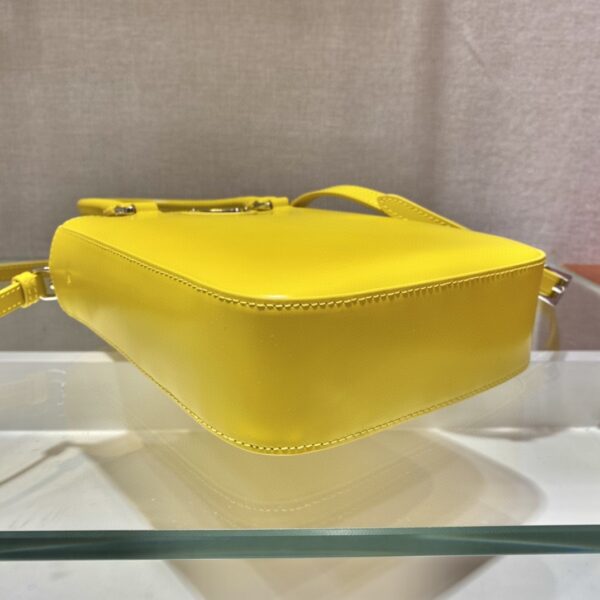 Prada Small Brushed Tote Yellow For Women, Women's Bags 6.9in/18cm 1BA331_ZO6_F0ZNZ_V_OOO